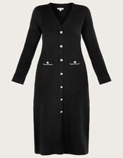 Pocket Detail Knit Dress, Black (BLACK), large
