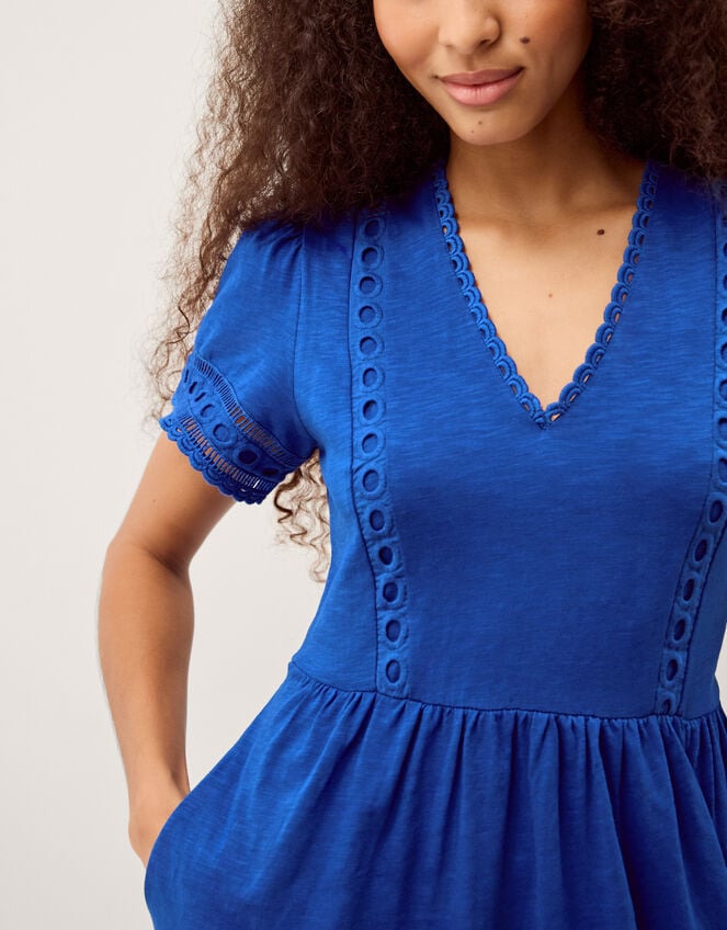 Tanitha Lace Jersey Midi Dress, Blue (COBALT), large