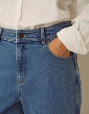 Hallie Regular Crop Wide Leg Jeans, Blue (MID AUTHENTIC BLUE), large
