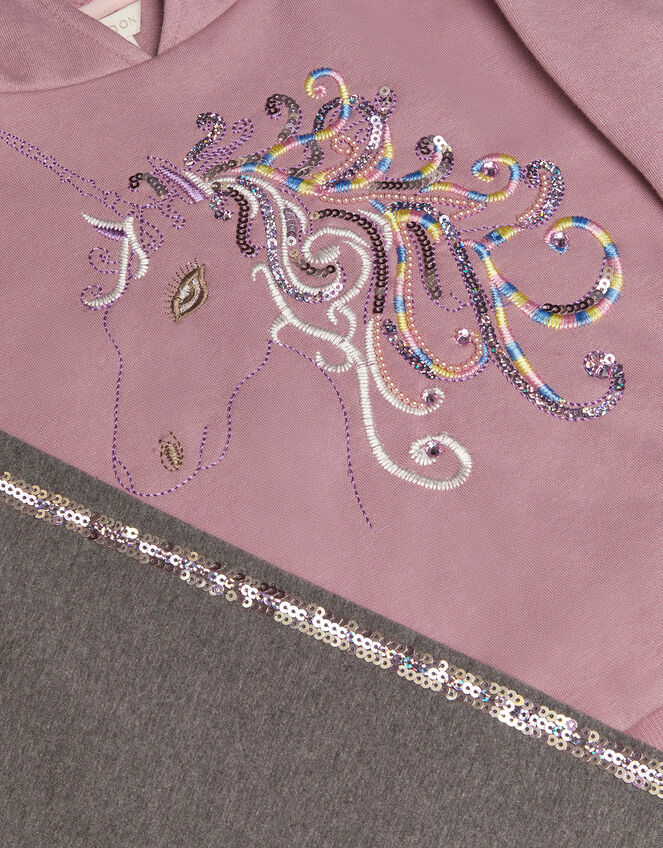 Sequin Unicorn Hoodie and Leggings Set, Purple (LILAC), large