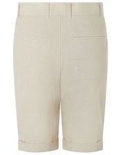Sebastian Smart Shorts in Linen Blend, Natural (STONE), large