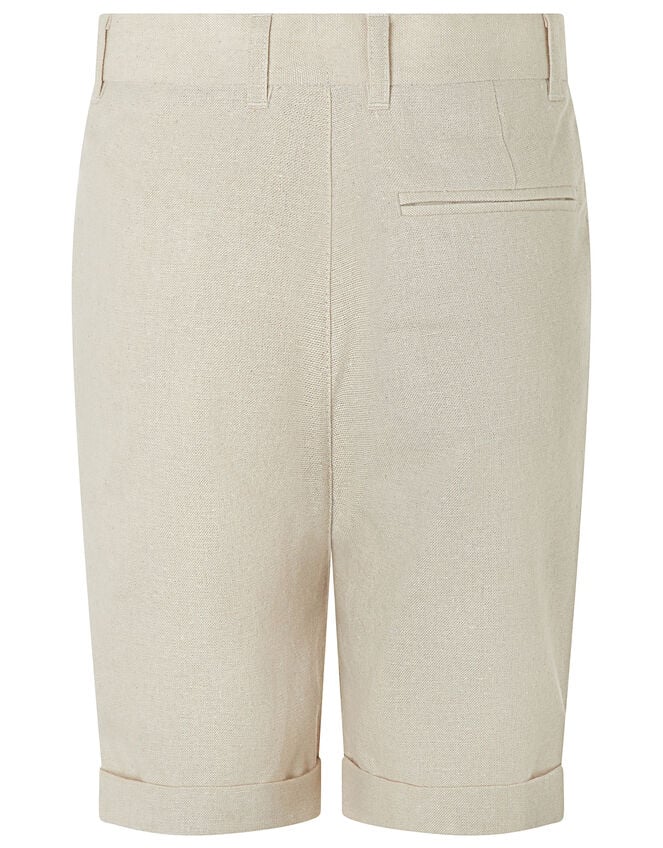 Sebastian Smart Shorts in Linen Blend, Natural (STONE), large