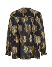 East Jacquard Blouse, Black (BLACK), large
