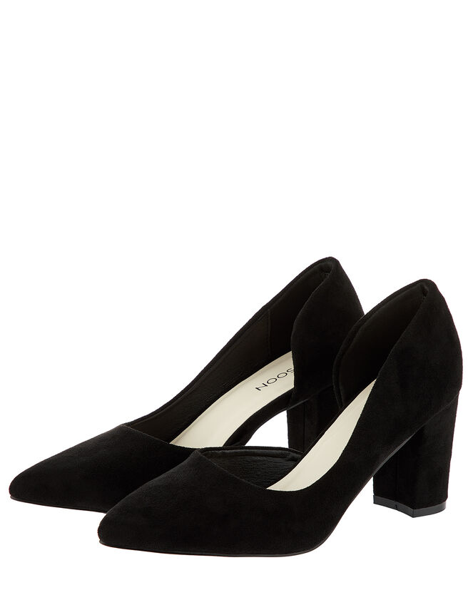 Matilda Block Heel Court Shoes, Black (BLACK), large