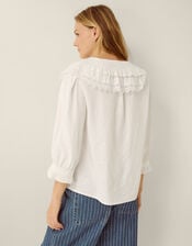 Auren Lace Collar Blouse, White (WHITE), large