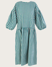 April Meets October May Gingham Dress, Blue (TURQUOISE), large