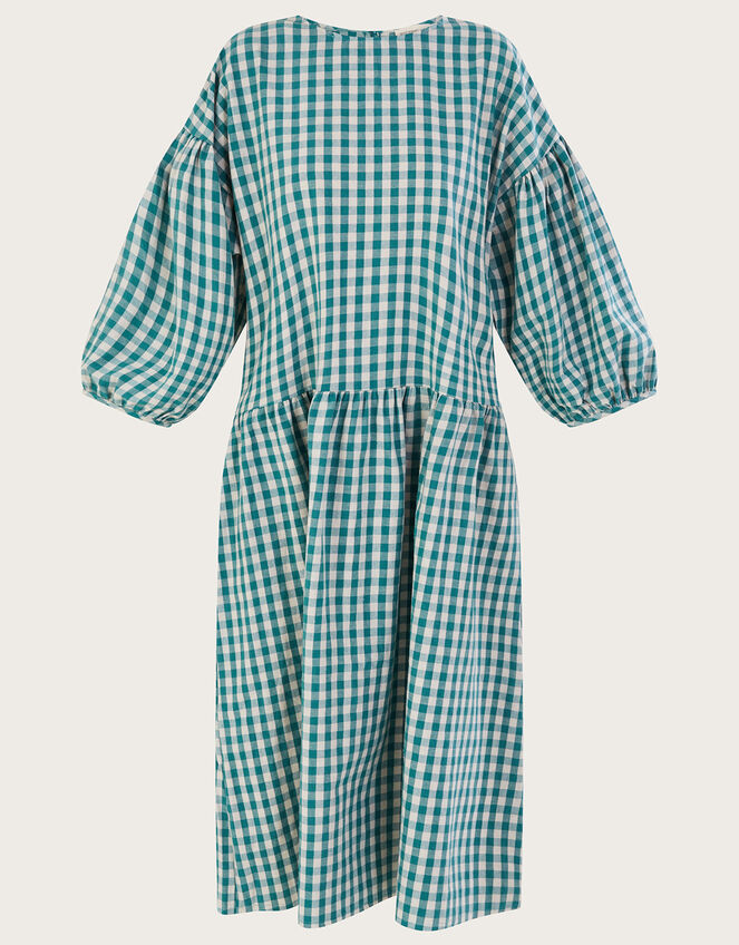 April Meets October May Gingham Dress, Blue (TURQUOISE), large
