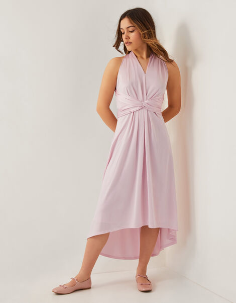 Tia Twist Prom Dress, Pink (PINK), large