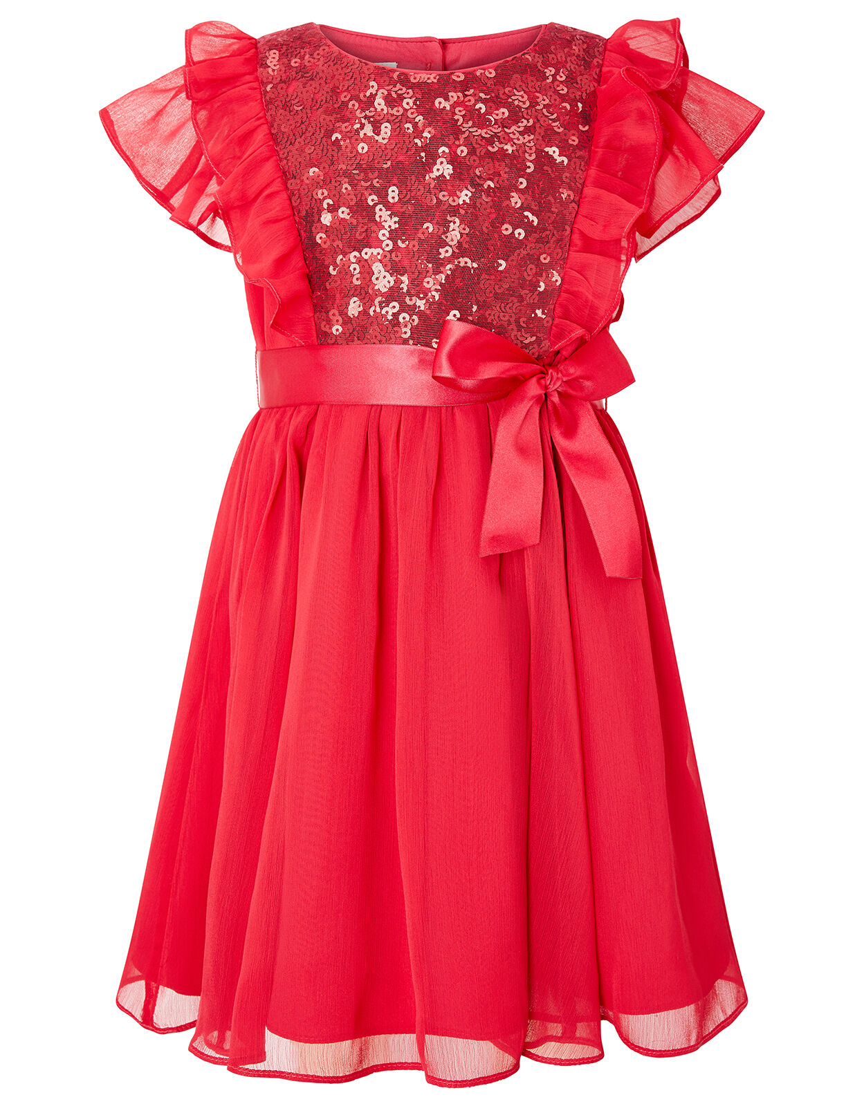 Monsoon red shop dress girl