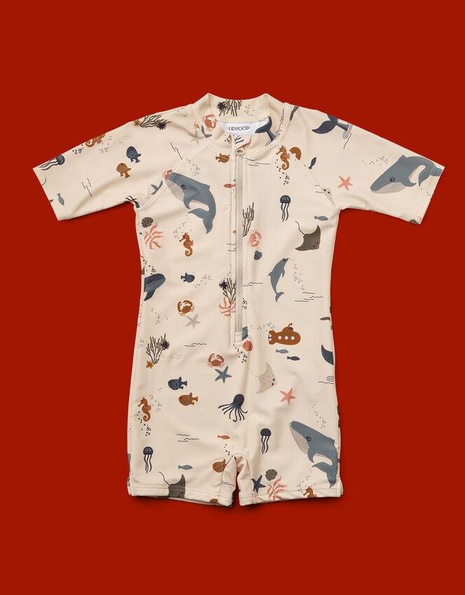 Liewood Max Sea Creature Jumpsuit, Camel (BEIGE), large
