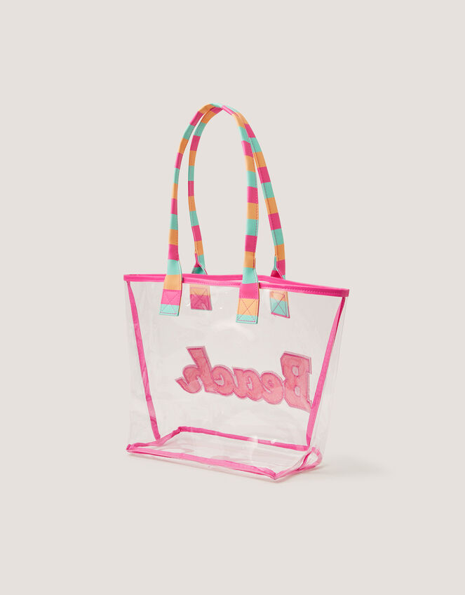 Clear Tropical Beach Bag, , large