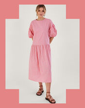 April Meets October May Gingham Dress, Pink (PINK), large