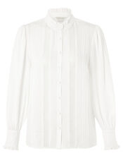 Victoriana Lace Trim Blouse, Ivory (IVORY), large