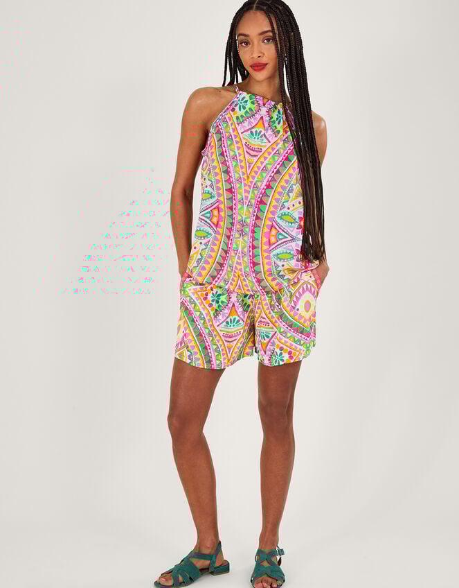Mosaic Print Shorts, Pink (PINK), large