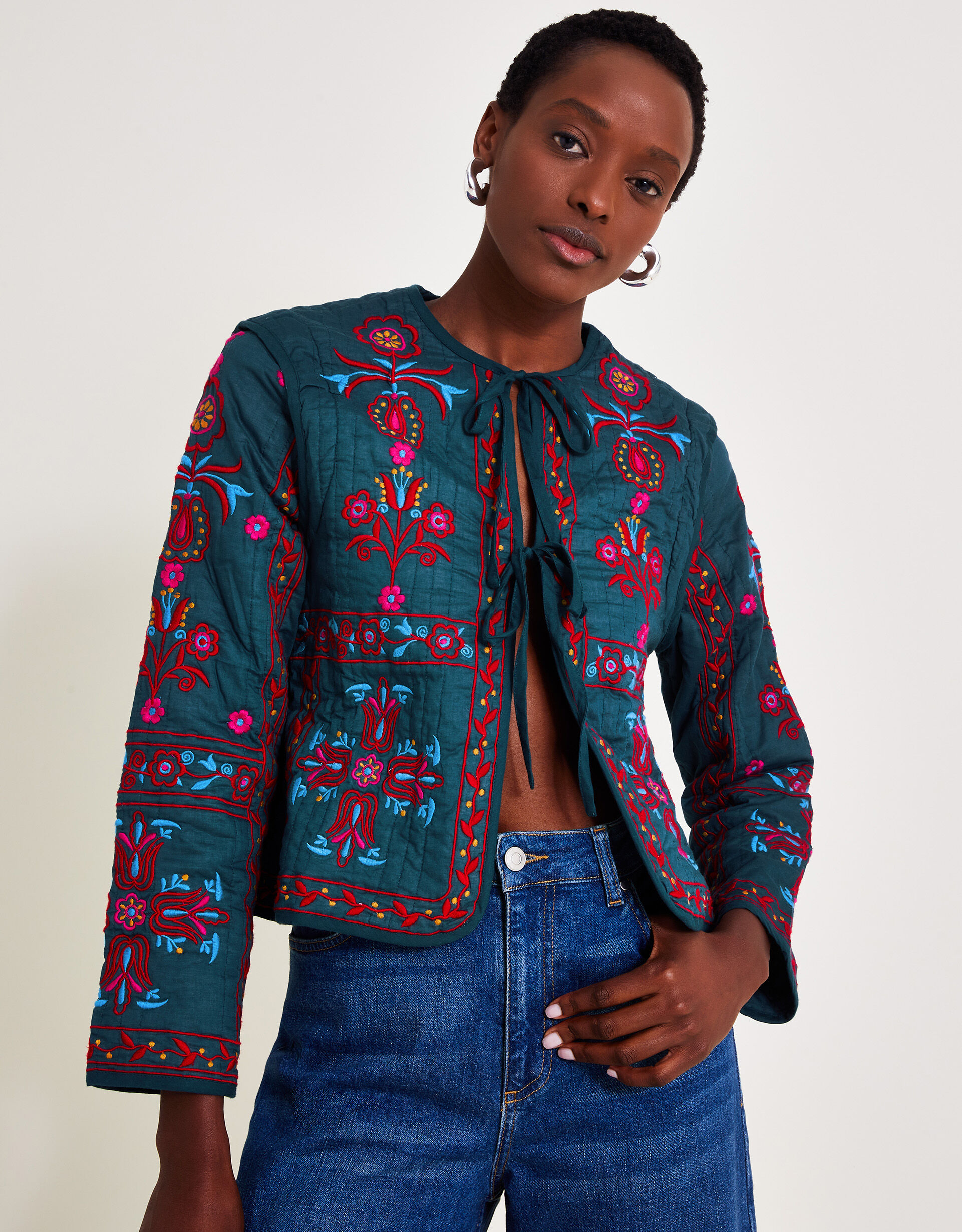 Monsoon leather jacket clearance