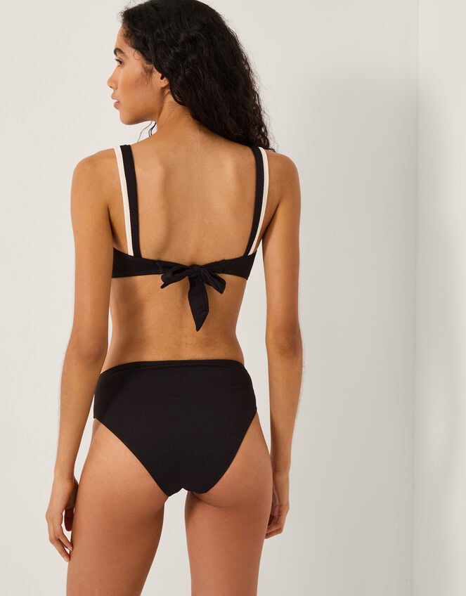 Sabrina Two Tone Bikini Top, Black (BLACK), large