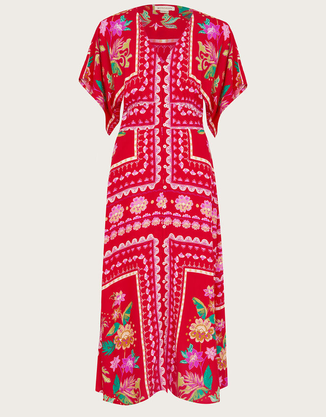 Sandie Print Dress, Red (RED), large