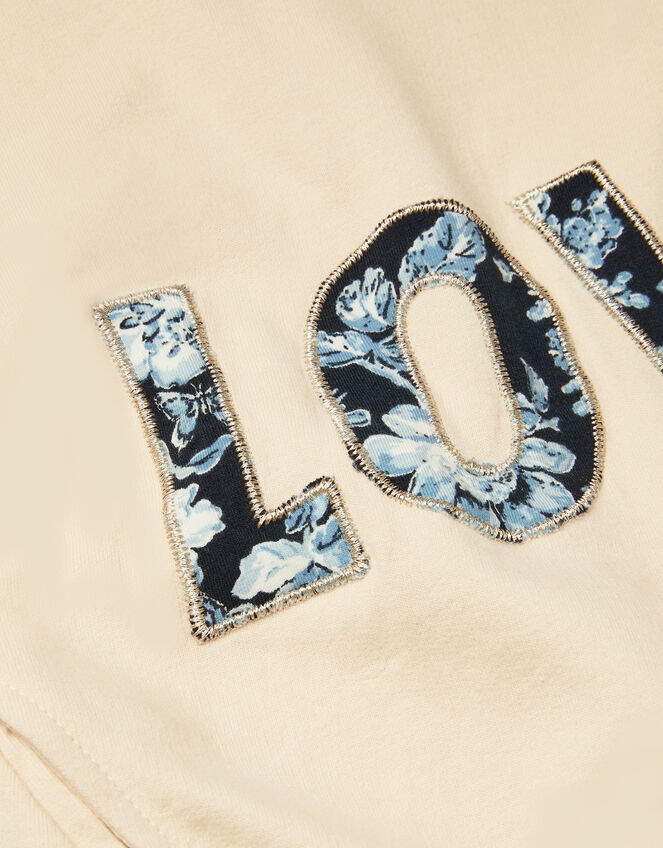 Love Hoodie and Floral Leggings Set, Ivory (IVORY), large