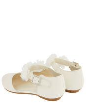 Corsage Two-Part Ballerina Flats, Ivory (IVORY), large