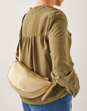 Meg Crescent Sling Bag, Gold (GOLD), large