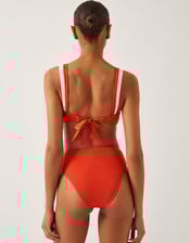 Sabrina Two Tone Bikini Top, Orange (RUST), large