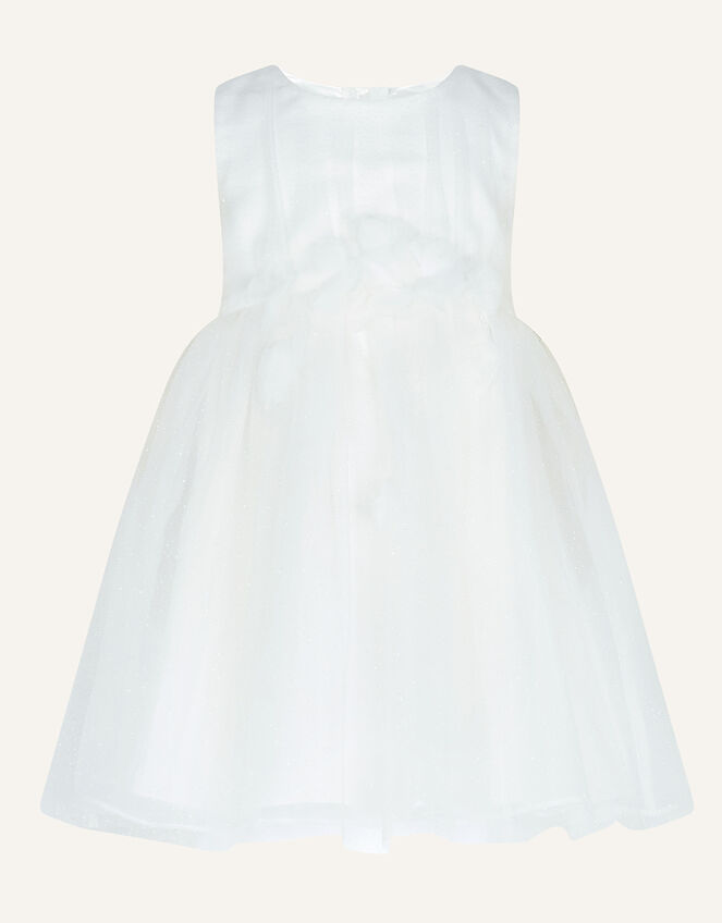 Baby Glitter 3D Dress, Ivory (IVORY), large