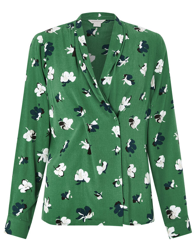 Aoife Floral Blouse, Green (GREEN), large