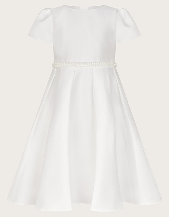 Henrietta Pearl Belt Dress, Ivory (IVORY), large