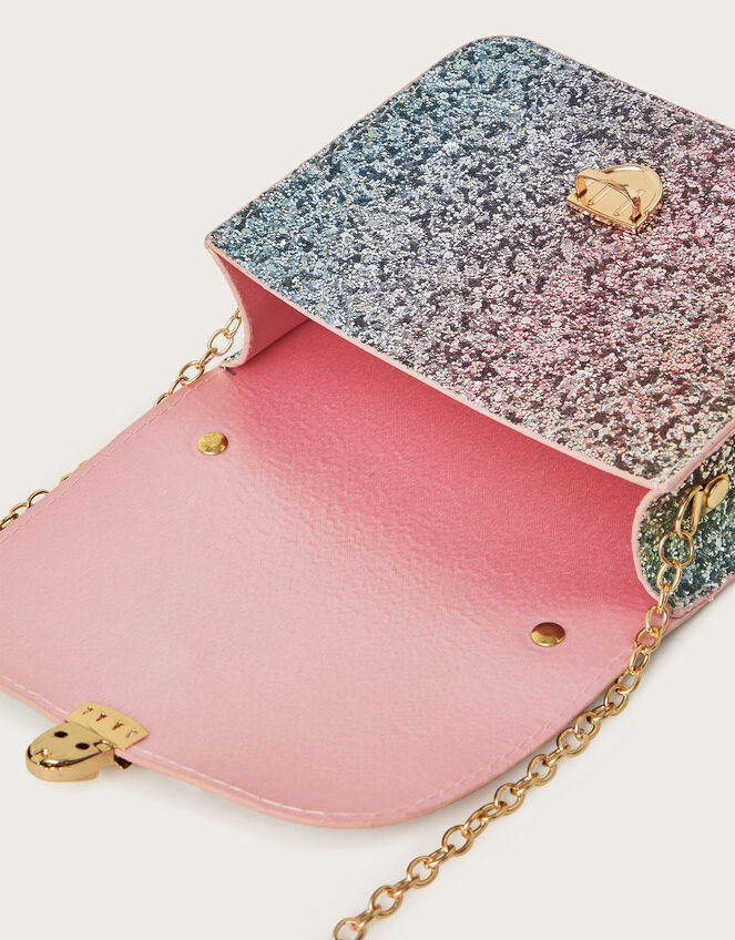 Rainbow Glitter Mini Satchel Bag, , large
