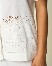 Petite Mendigote Tinia Embroidered Blouse, Natural (ECRU), large