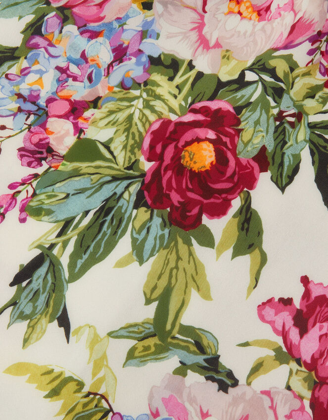 Floral Frill Party Dress, Ivory (IVORY), large