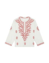 Maison Hotel Shyla Floral Embroidered Blouse, Ivory (IVORY), large