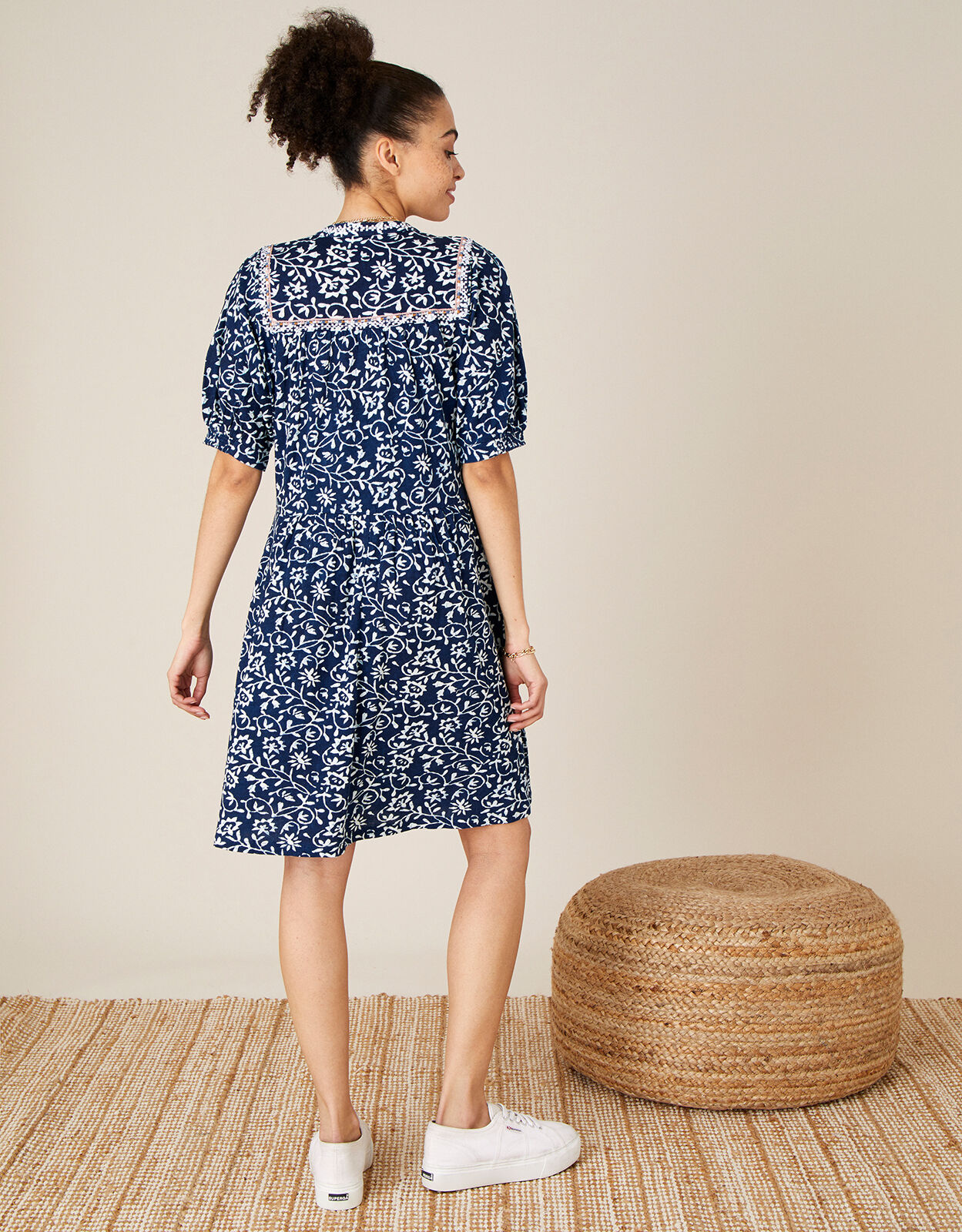 Batik print dress top