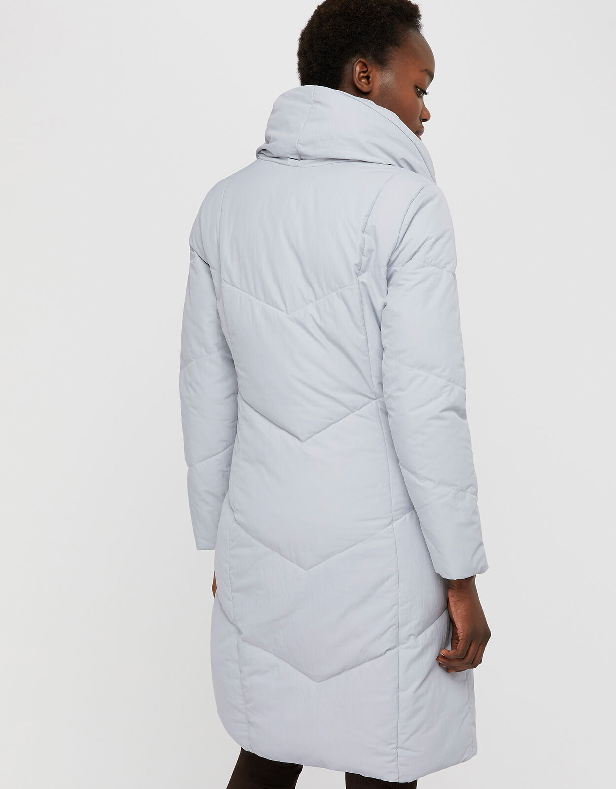 Dhalia Long Duvet Coat Grey Women s Coats Monsoon Global