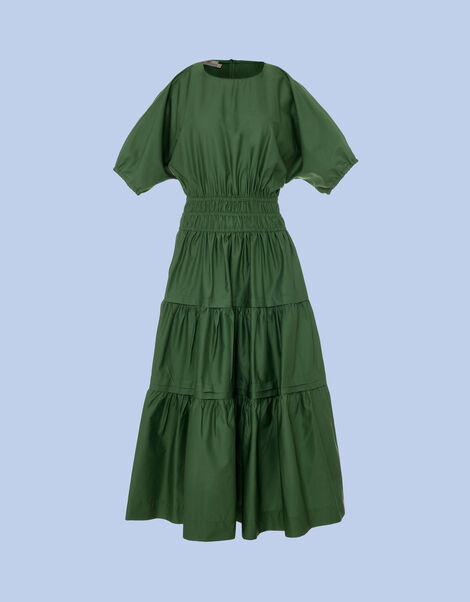 Devotion Twins Geraros Tiered Midi Dress, Green (GREEN), large