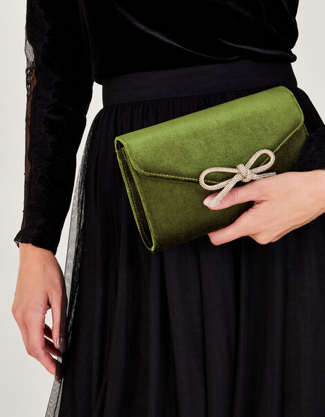 Velvet Bow Bag, , large