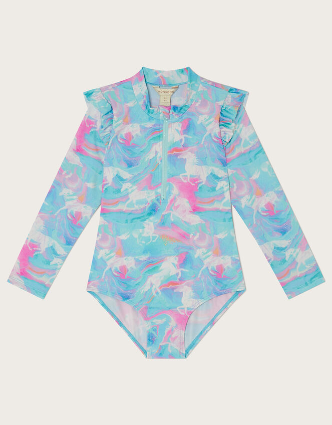 Marble Unicorn Swimsuit with UPF50+ Protection, Multi (MULTI), large