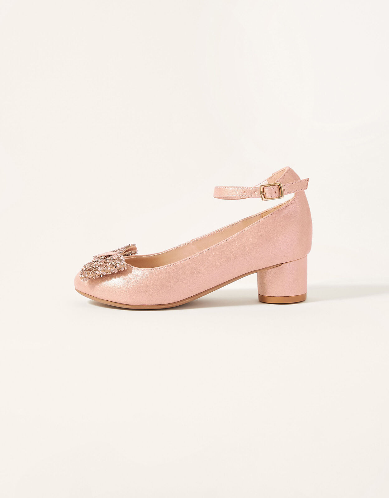 Dazzle Bow Shimmer Heels Gold