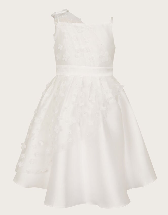 Lauren Asymmetrical Floral Dress, Ivory (IVORY), large