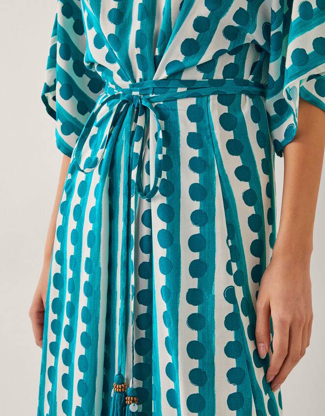 Indah Print Kaftan Dress, Blue (TURQUOISE), large