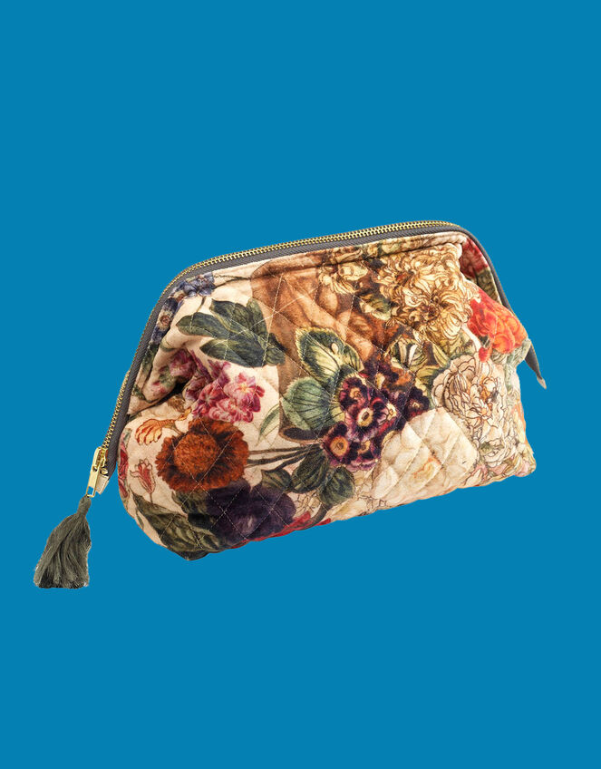 One Hundred Stars Primula Print Velvet Pouch, , large