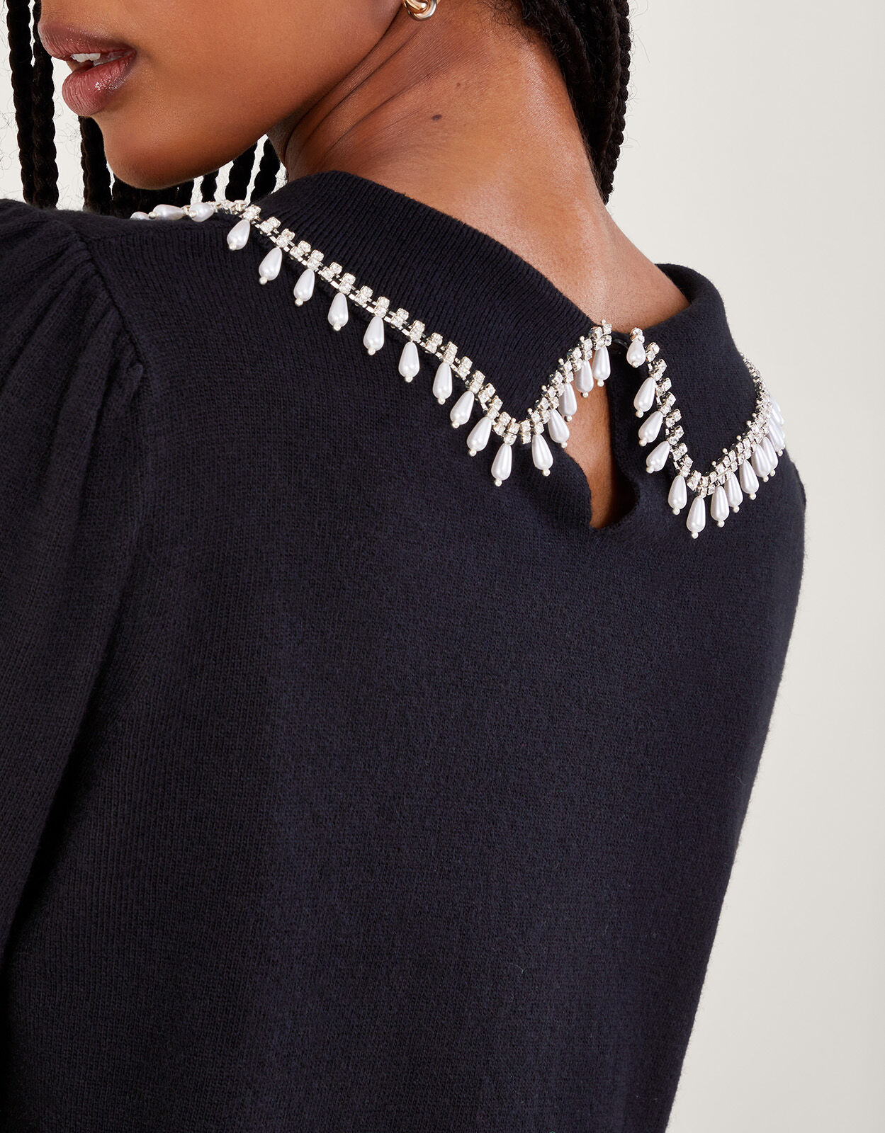 Cleo Collared Jumper Black