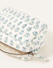 Floral Quilted Makeup Bag, , large