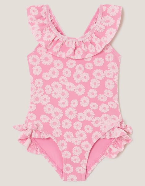 Baby Floral Jacquard Swimsuit, Pink (PINK), large