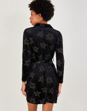 Ashley Nailhead Blazer Dress, Black (BLACK), large