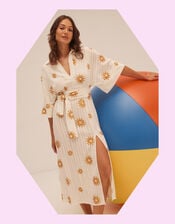 Sundress Soidee Sun Print Midi Dress, White (WHITE), large