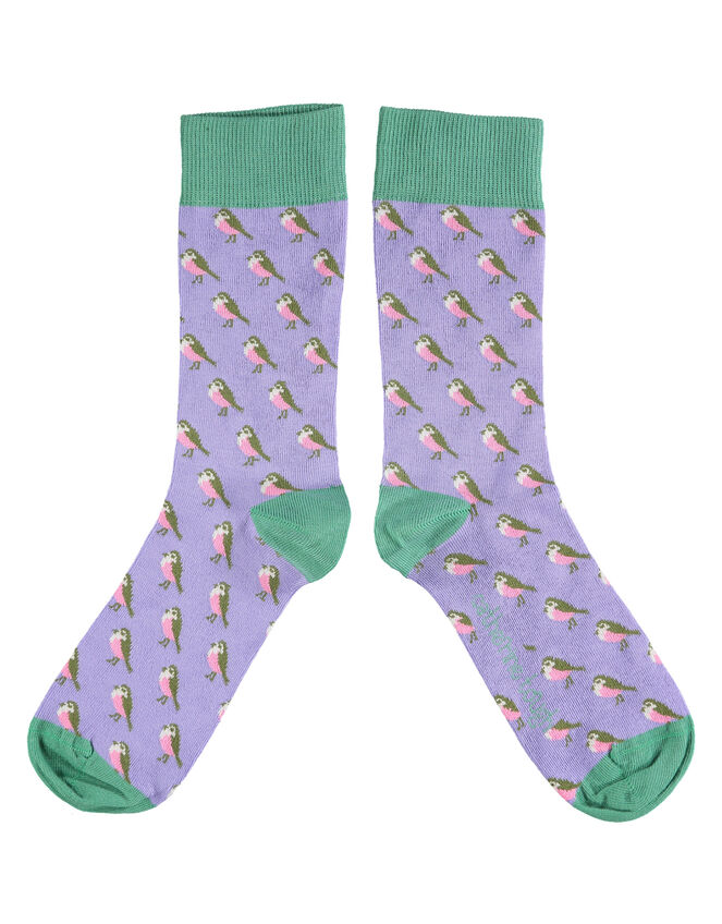 Catherine Tough Robin Print Socks, , large