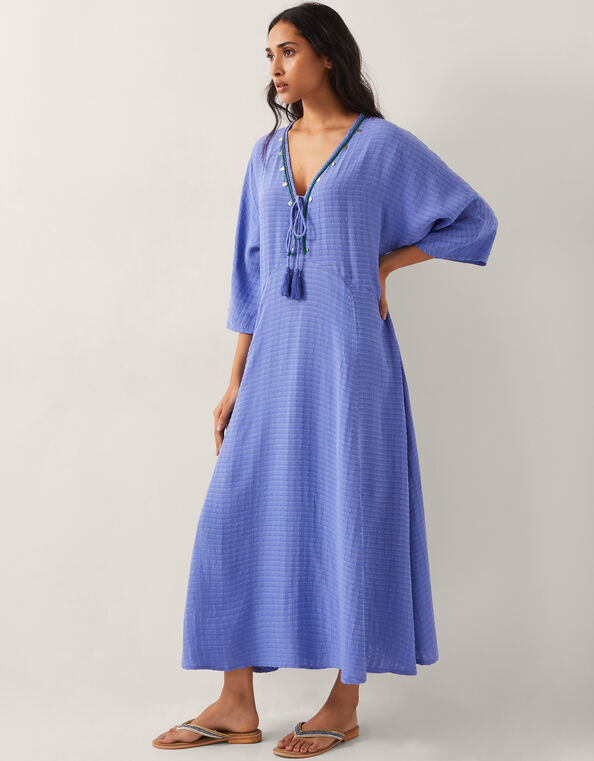 Leslie Embellished Maxi Kaftan, Blue (BLUE), large