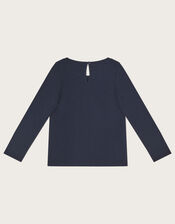 Nutcracker Long Sleeve Top, Blue (NAVY), large