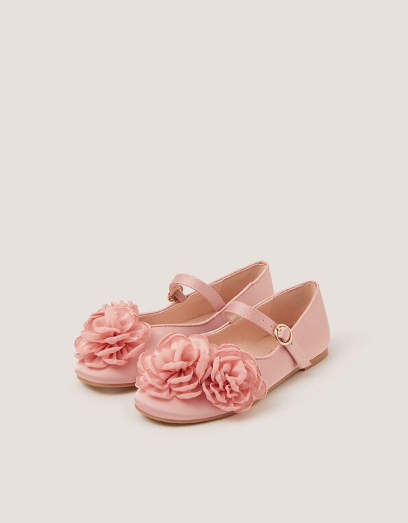 Corsage Mary Jane Ballet Flats, Pink (PINK), large